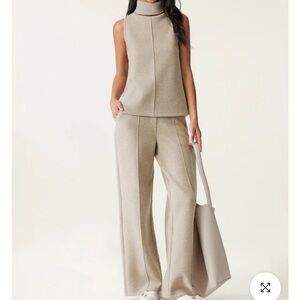 OGL Cream Straight Leg Pants